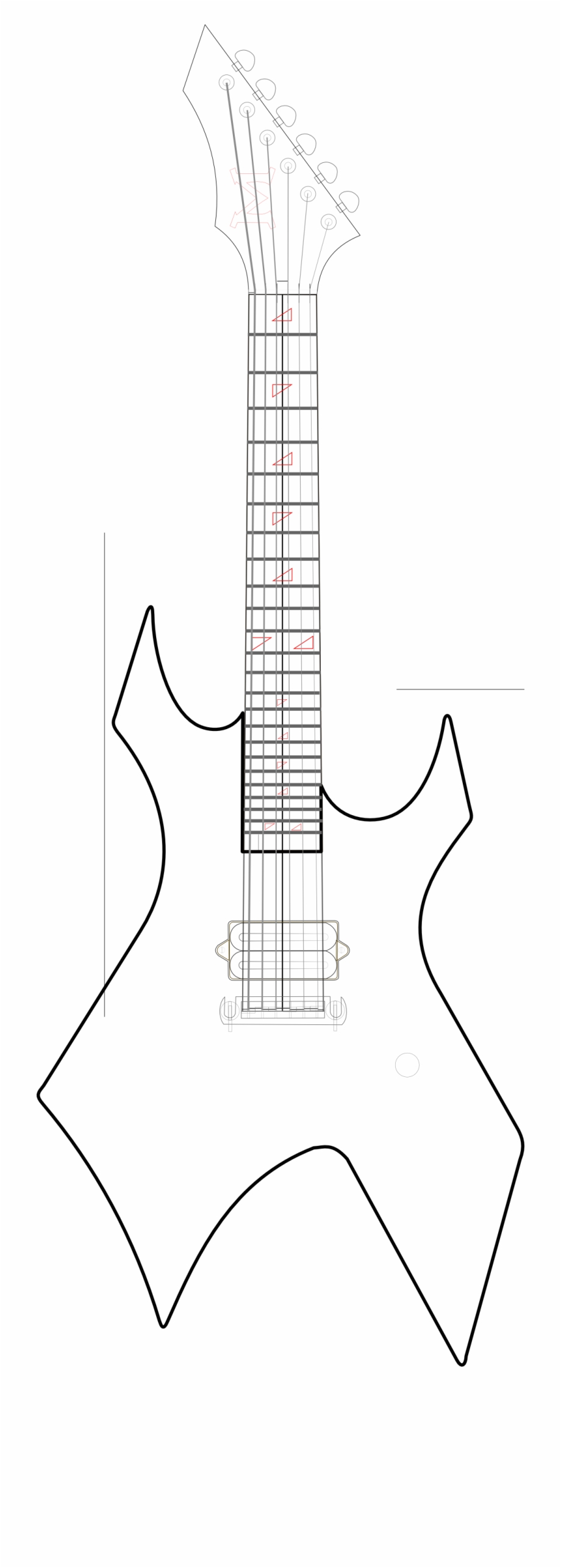 Drawing Guitar Body Warlock Guitar Body Template