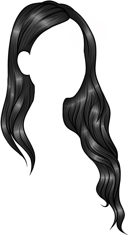 Anime Girl Black Hair Background PNG - PNG Play