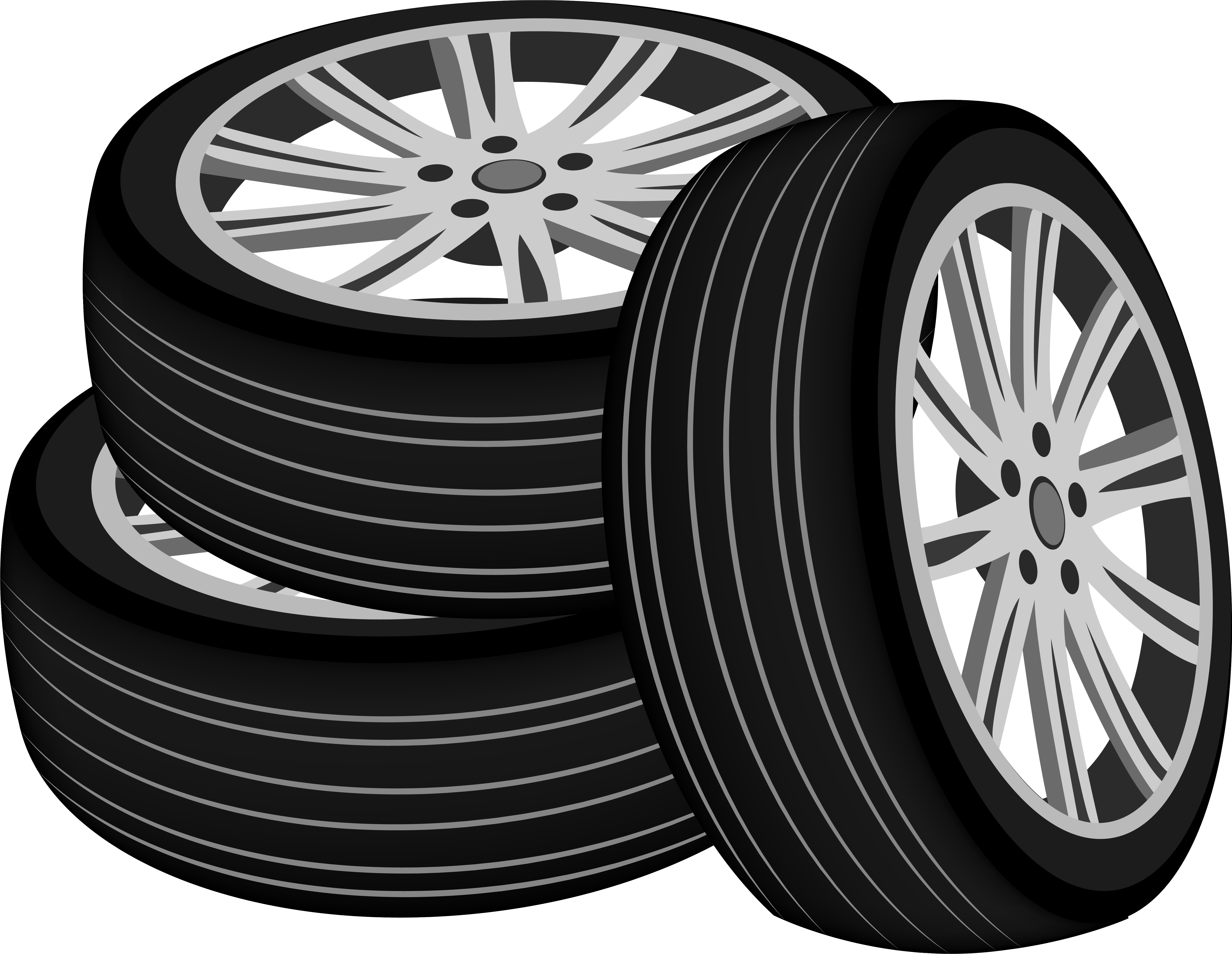 Flat Tire Cartoon Image