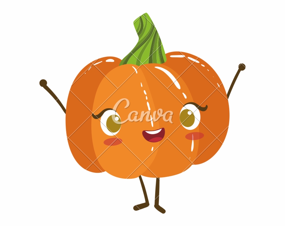 Kawaii Pumpkin Cartoon Icons By Canva Cute Pumpkin