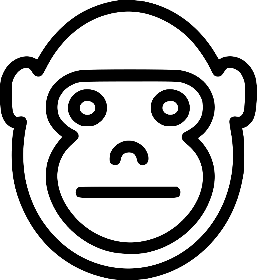 Face outline. Обезьяна арт. Очертания лица обезьяны. Горилла пиктограмма. Обезьяна иконка.