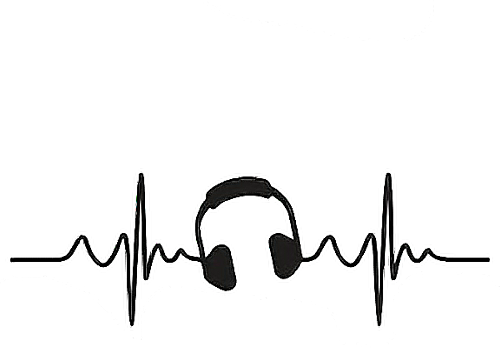 Heartbeat Clipart Line Musical Notes Aesthetic Drawing