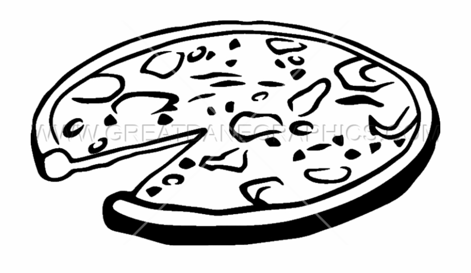 pizza black and white png
