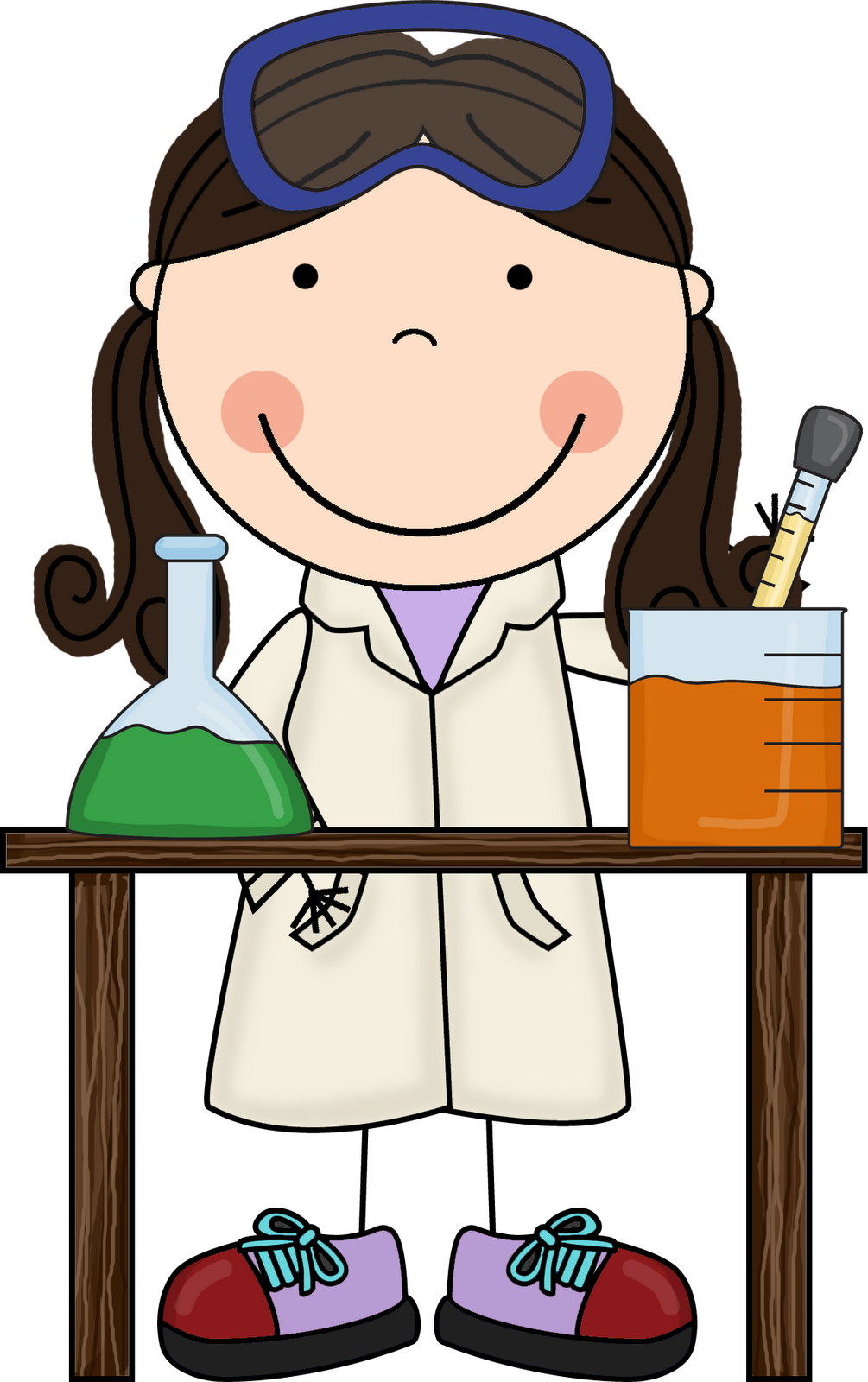 Little Miss Hypothesis Clip Art Girl Scientist