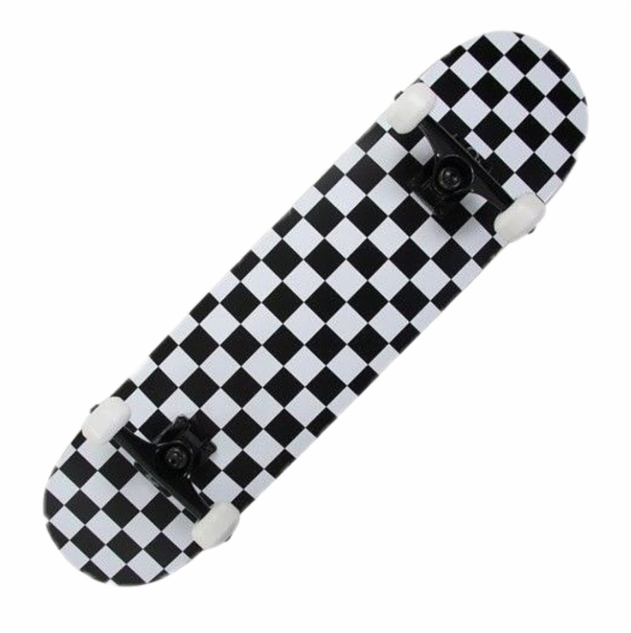 Sk8erboi Skateboard Checkerd Aesthetic Style Png Black And