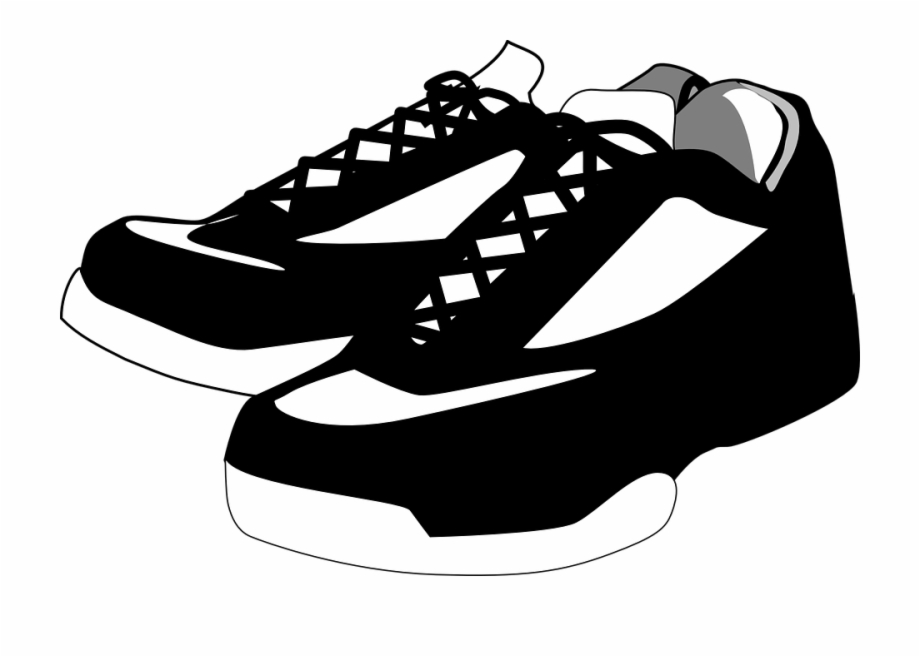 Tennis Shoe Clipart With Transparent Background Black Shoes