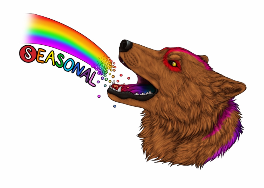 Taste The Rainbow Skittle Wolf