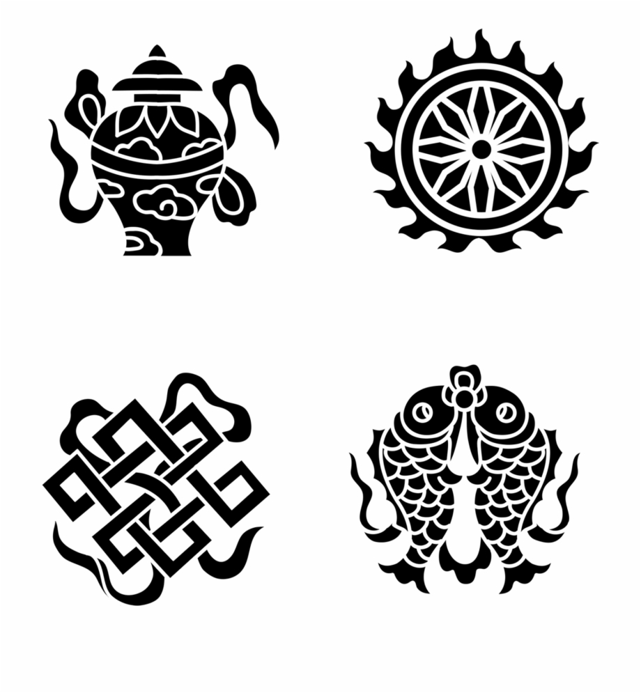 Buddhist Tattoo Png Image Buddhist Lucky Symbols Tattoo