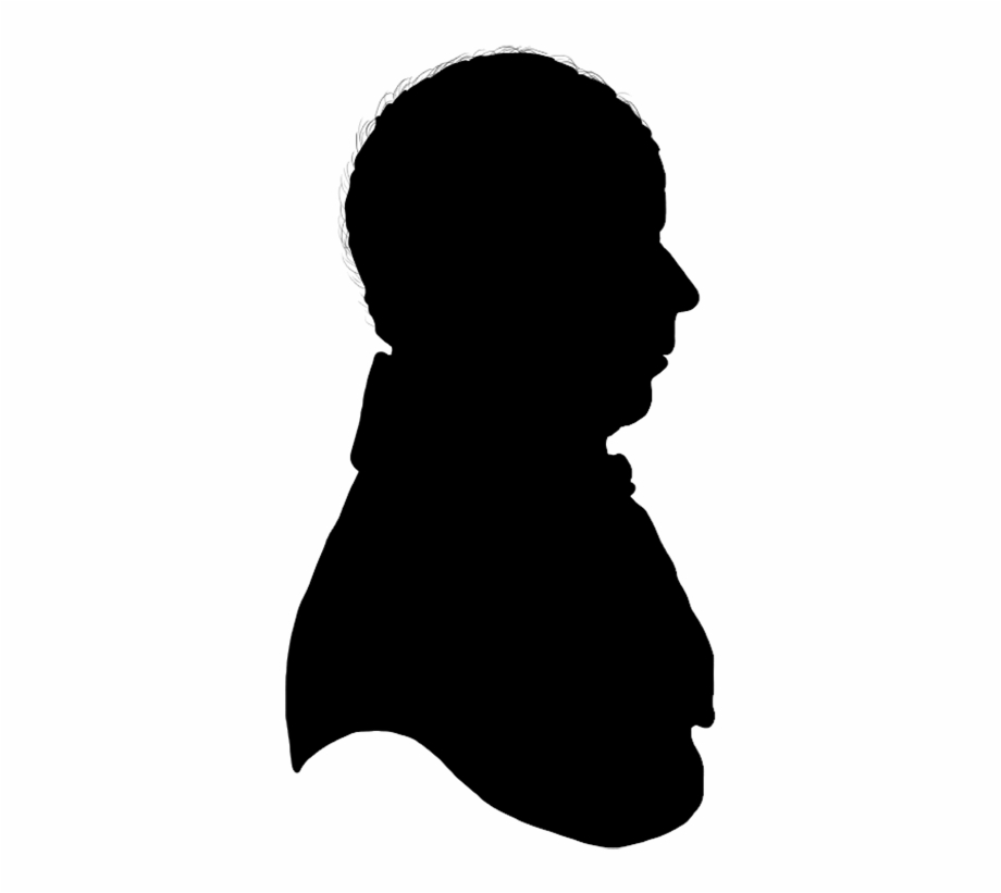 Silhouette Of Man With Hair Silhouette