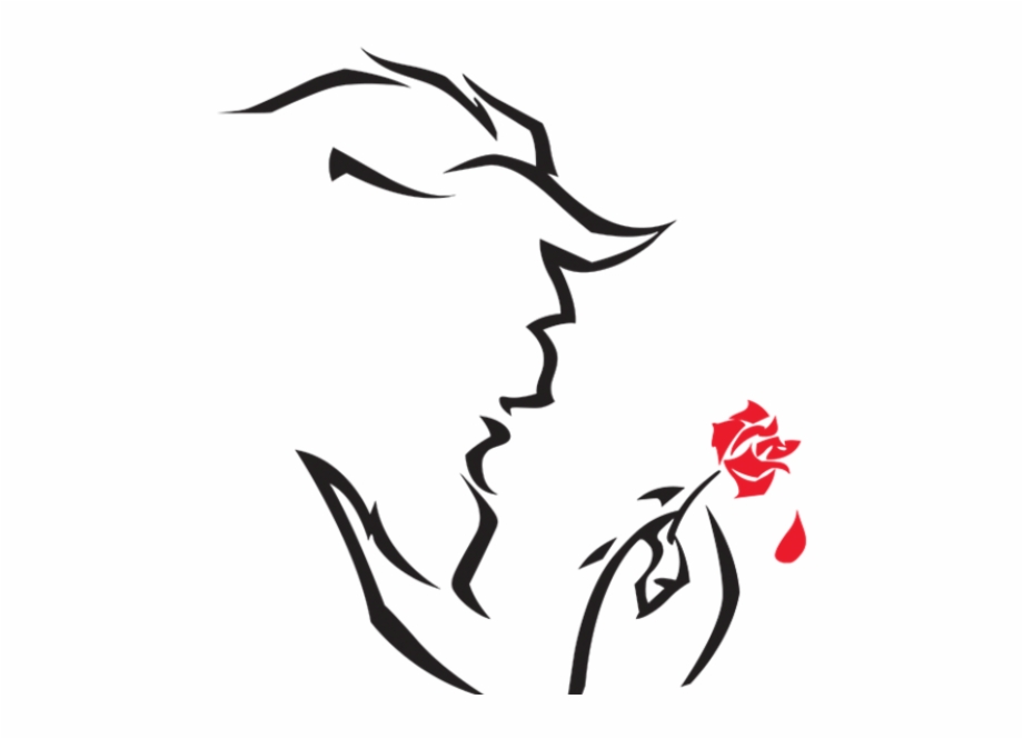 Free Beauty And The Beast Rose Silhouette, Download Free Beauty And The ...