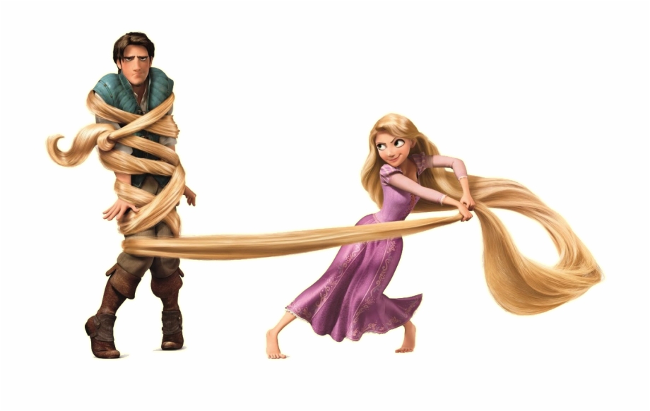 Rapunzel Download Png Flynn Rider In Rapunzels Hair