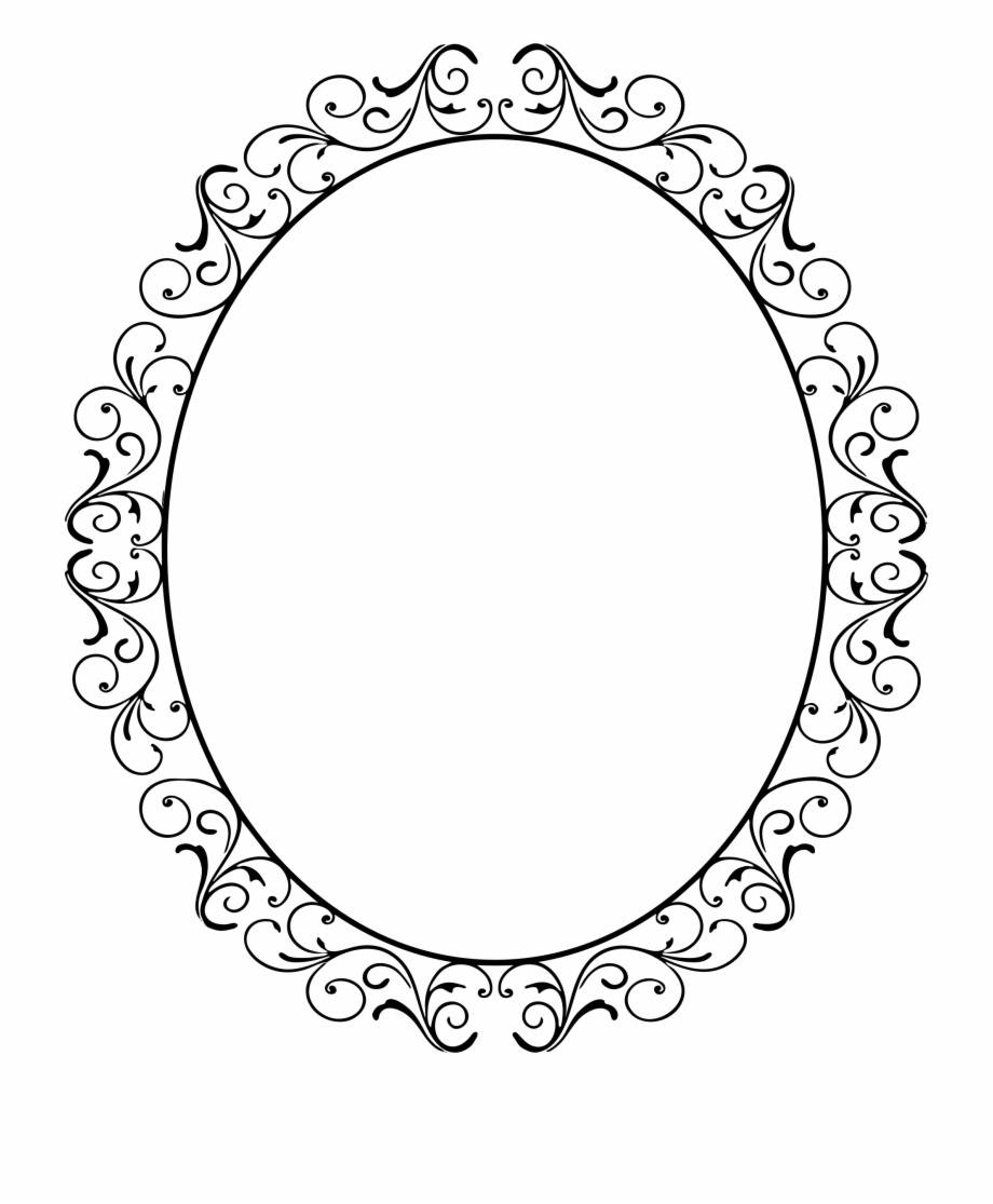 Oval Clipart Swirl Oval Flourish Frame Png