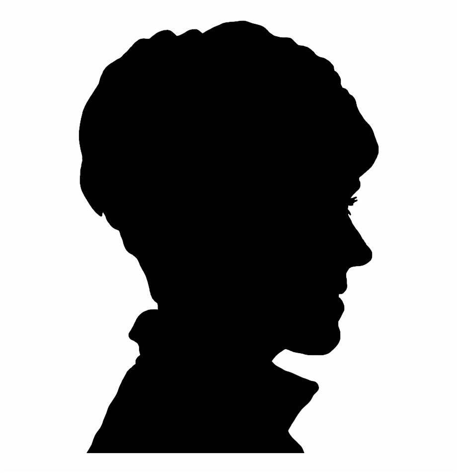 old lady silhouette face
