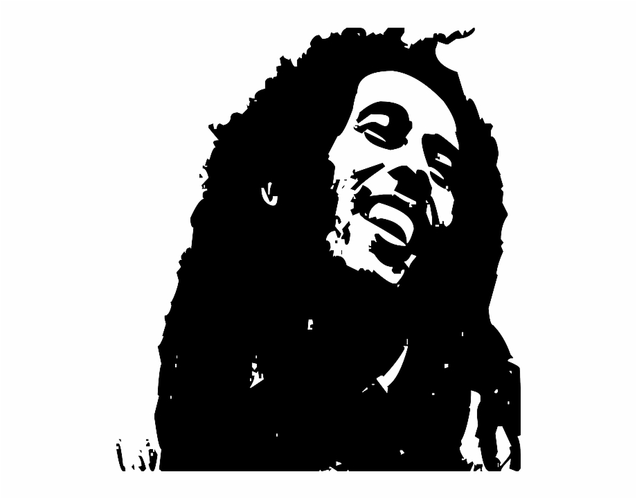 Crafts Stencils Silhouettes Bob Marley Face Silhouette Black