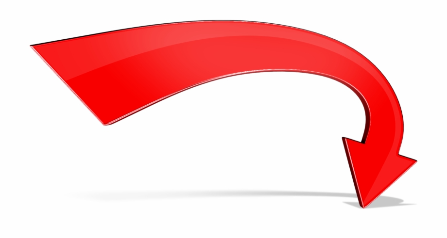 Red Arrow Curved Downright - Red Arrow Gifs, HD Png Download - vhv in 2023