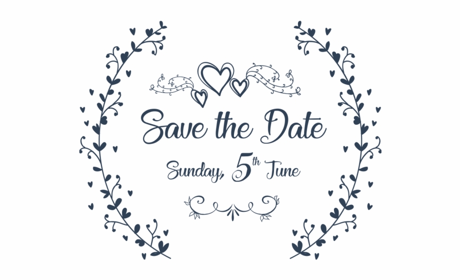 Save The Date Wedding Invitation Ornaments Ai File