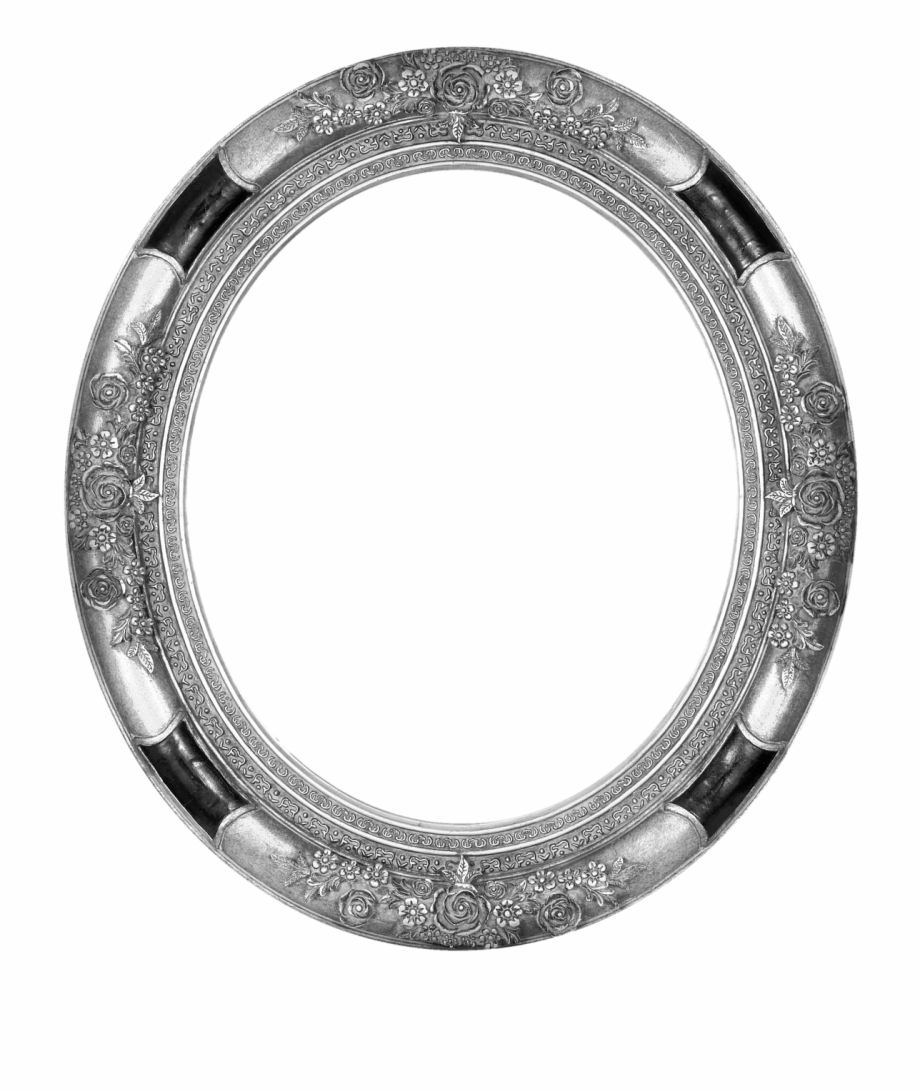 Frame Oval Pewter Decorative Png Image Circle Silver