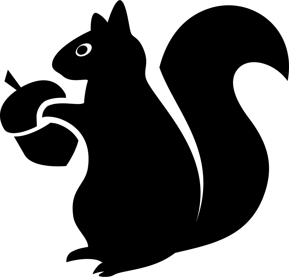 Image Download Squirrel Svg Black White Png Squirrel