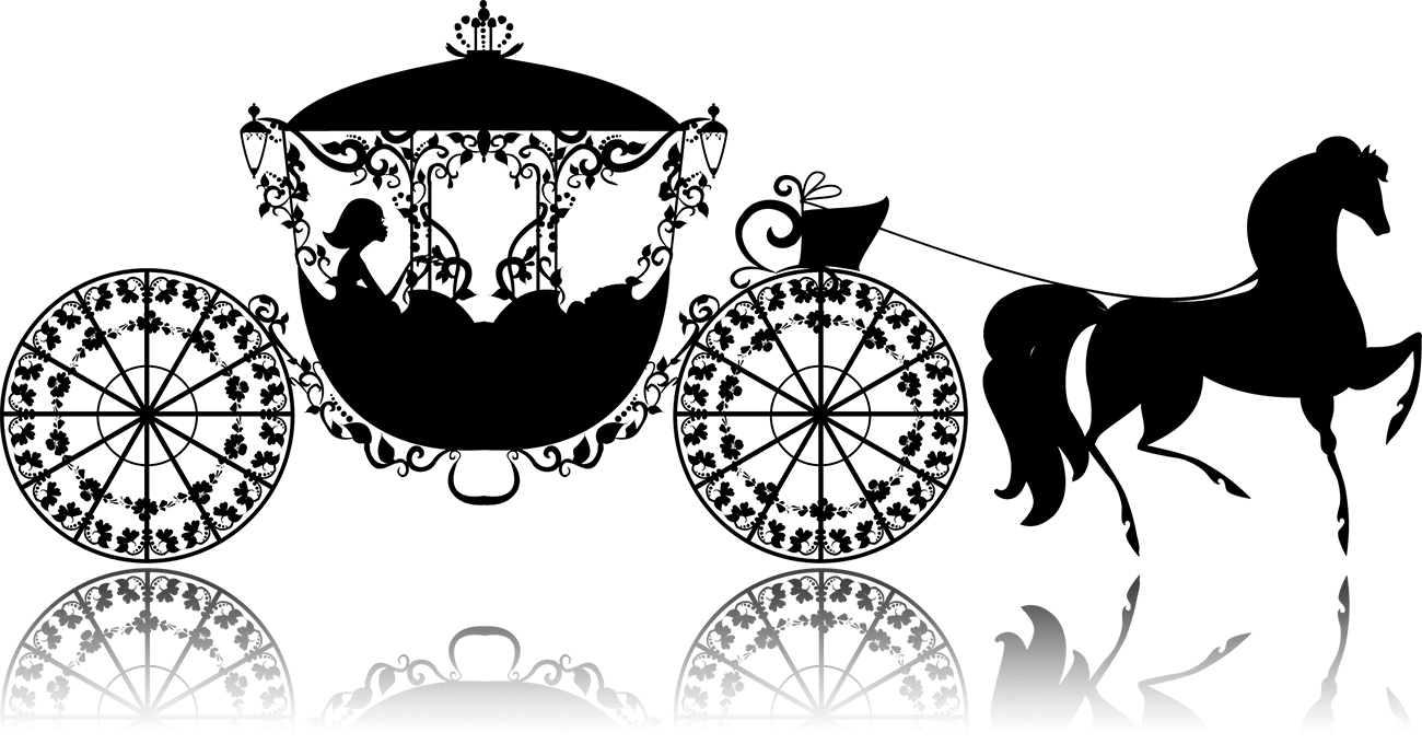 Svg Freeuse Drawing Illustration Silhouette Cinderella Carriage Silhouette