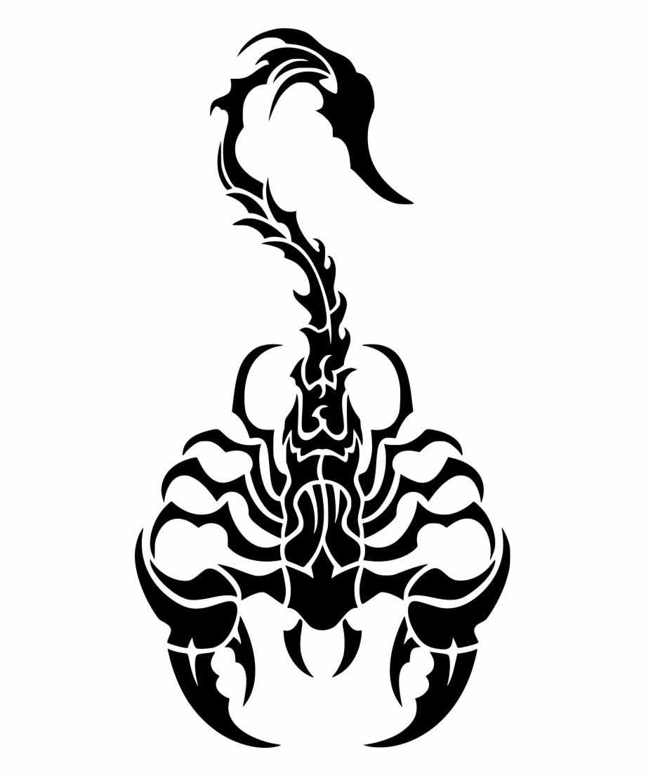 Premium Vector | Black and red scorpion logo line abstract zodiac sign scorpio  tribal tattoo design graphic