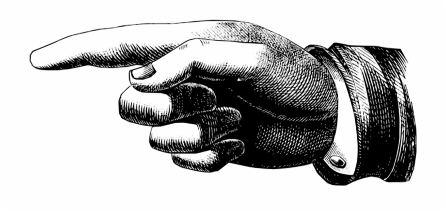 Vintage Pointing Hand Png