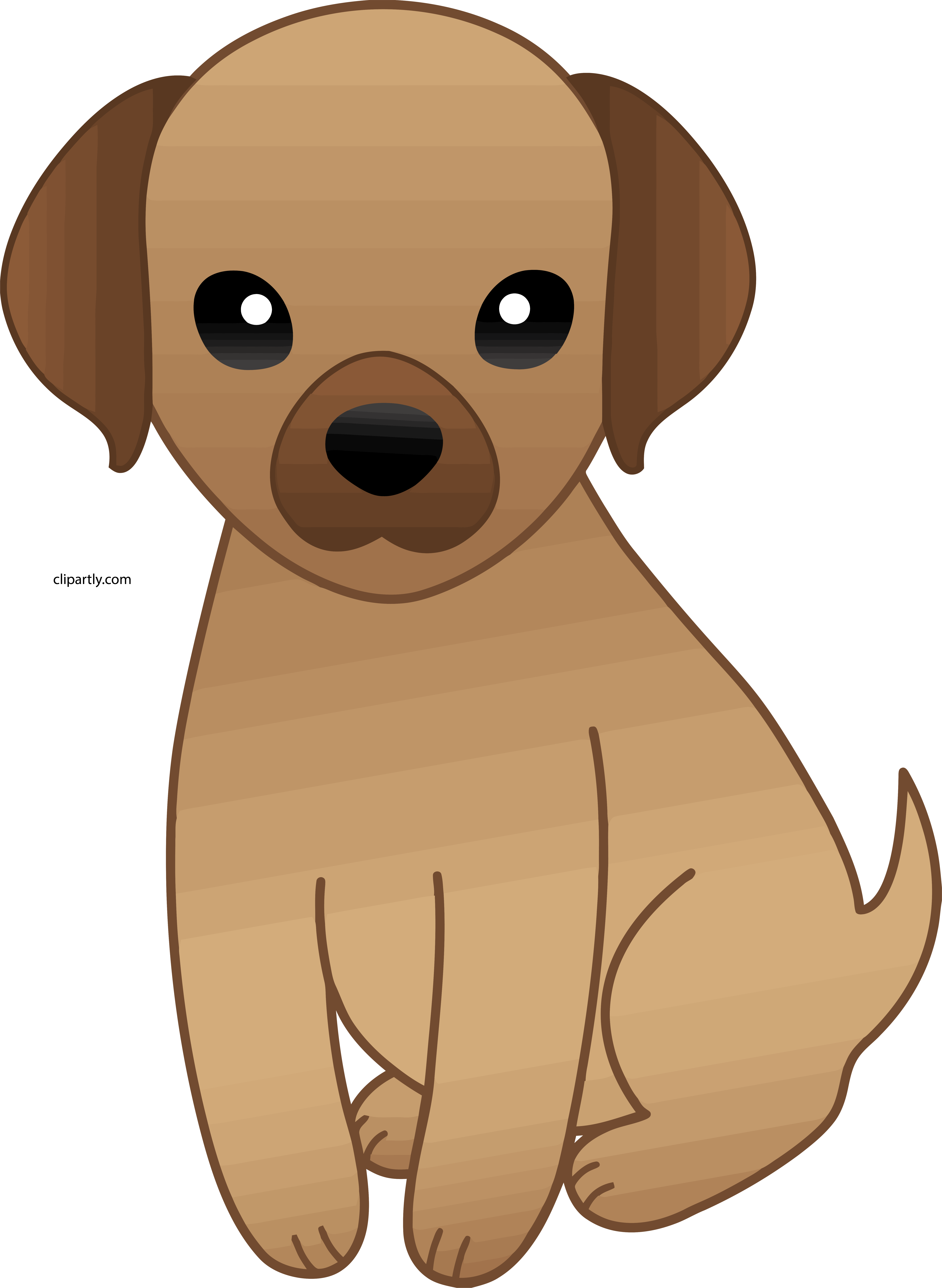 Cute Brown Puppy Clipart Png
