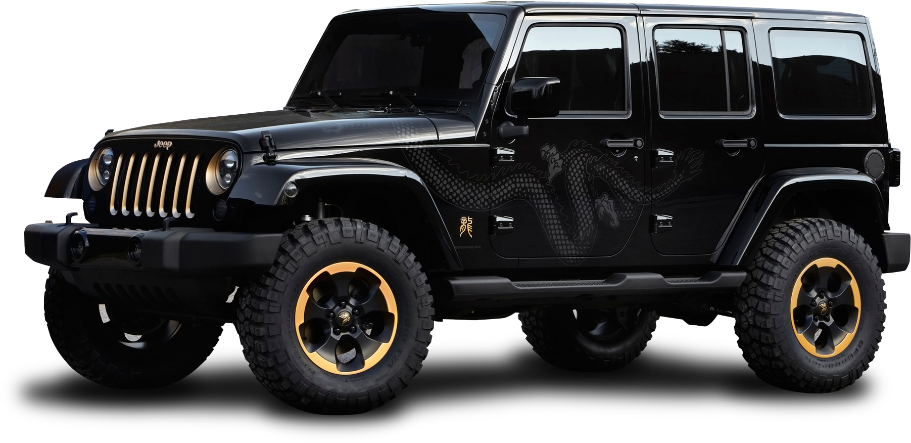 Download Black Jeep Wrangler Dragon Edition Car Png