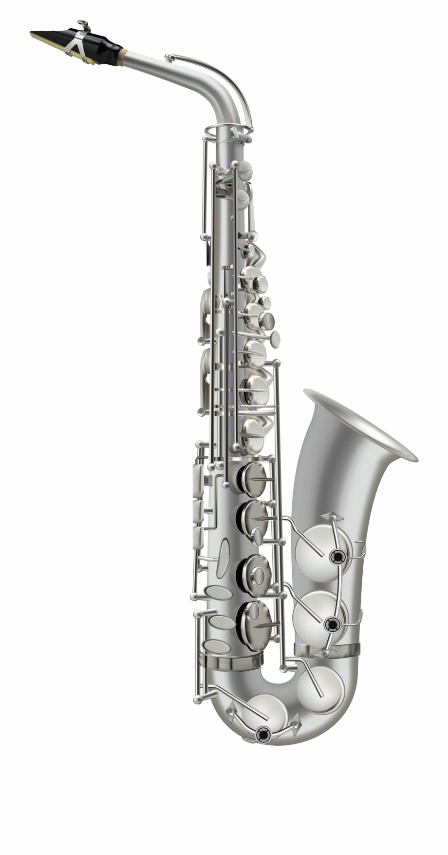 silver saxophone png
