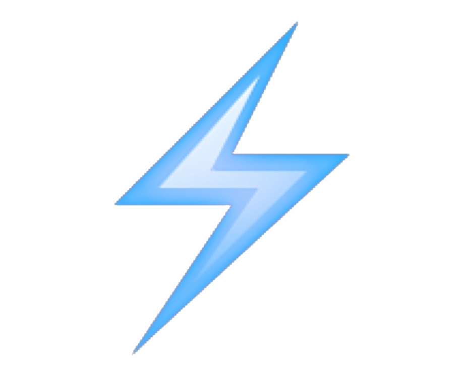 Lightningemoji Purple Blue Aesthetic Lightning Bolt Emoji Png