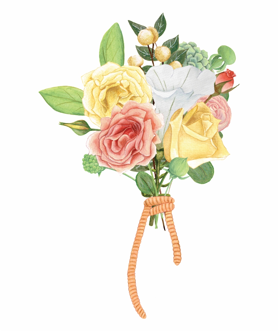 Hand Painted Beautiful Flower Bouquet Hd Png Flower