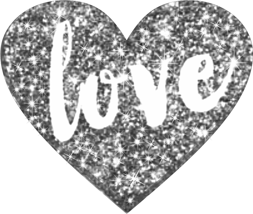 Ftestickers Stickers Glitter Heart Love Sparkles Heart