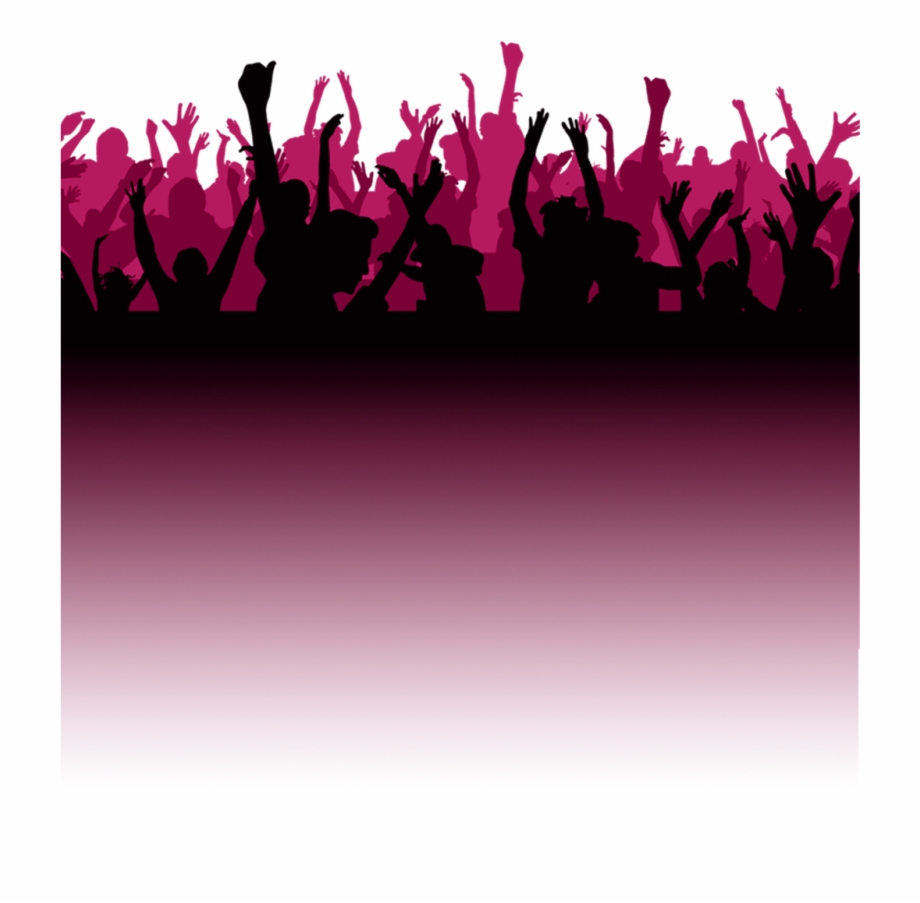 Silhouette People Music Pink Silhouette Party People Png