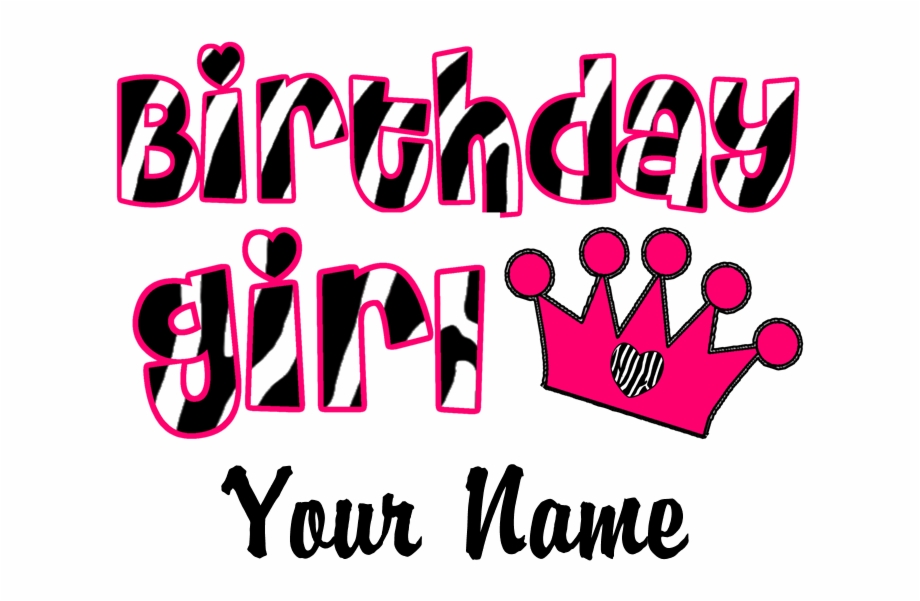 Birthday Girl Zebra T Shirt Clipart Png Download