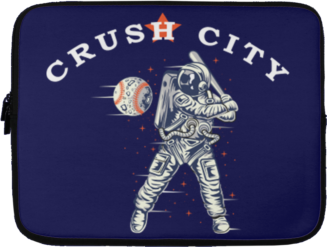 Crush City Astros Laptop Sleeve Space Baseball