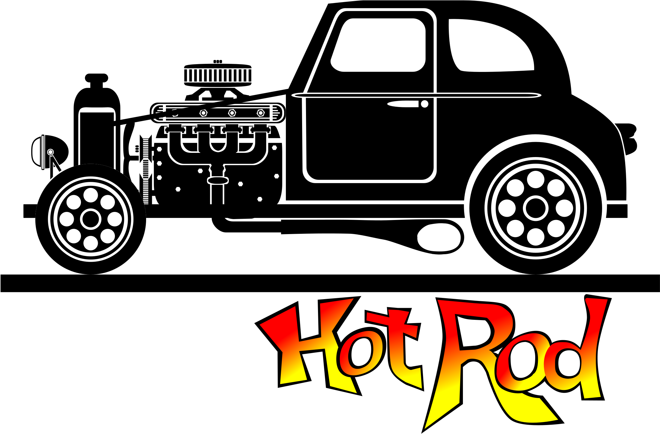 Classic Car Engine Clipart Hot Rod Clipart Png