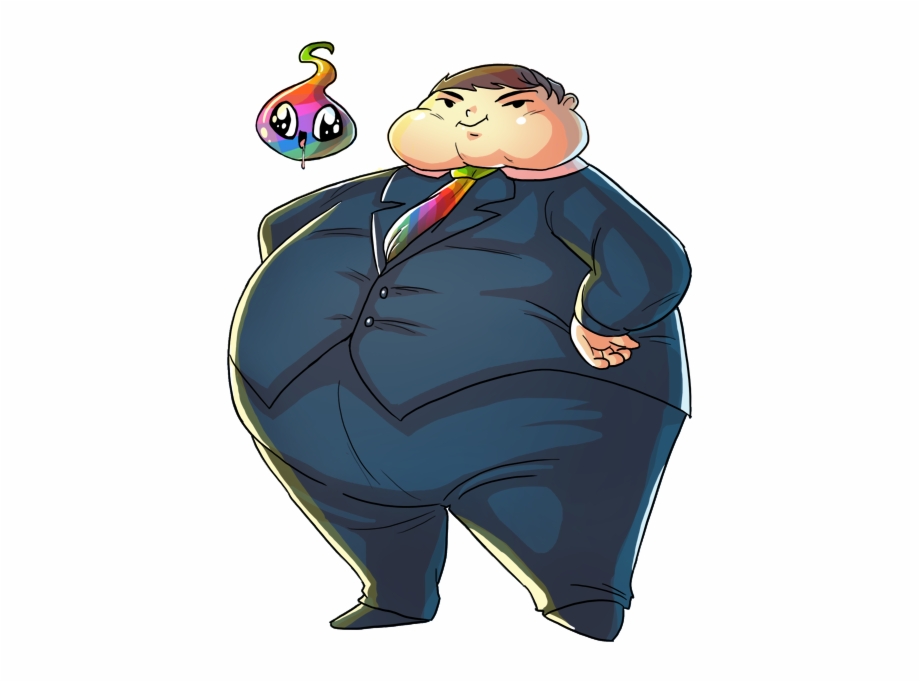 Short Clipart Fat Fat Man In Suit Cartoon
