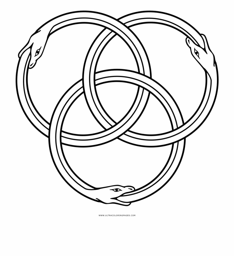 Ouroboros Coloring Page Celtic Knot