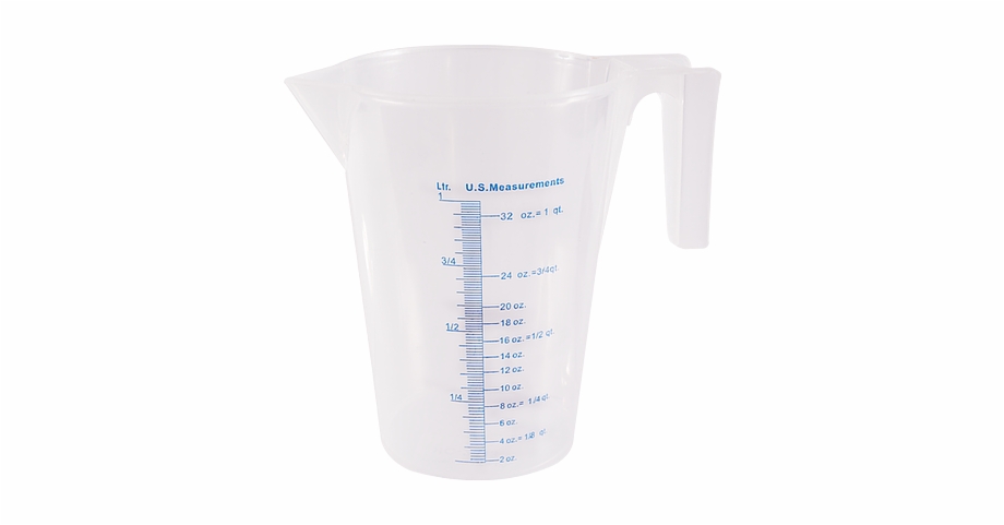Marsh Funnel Measuring Cup 1 Liter Plastic Clear