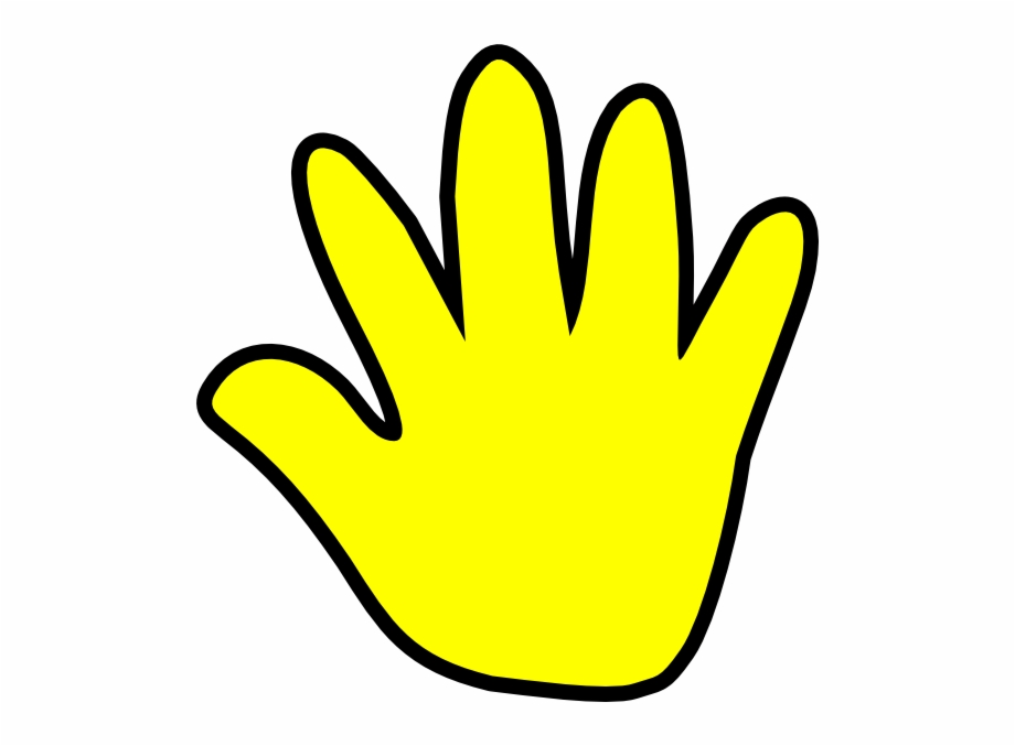 Handprint Outline Child Handprint Yellow Clip Art The