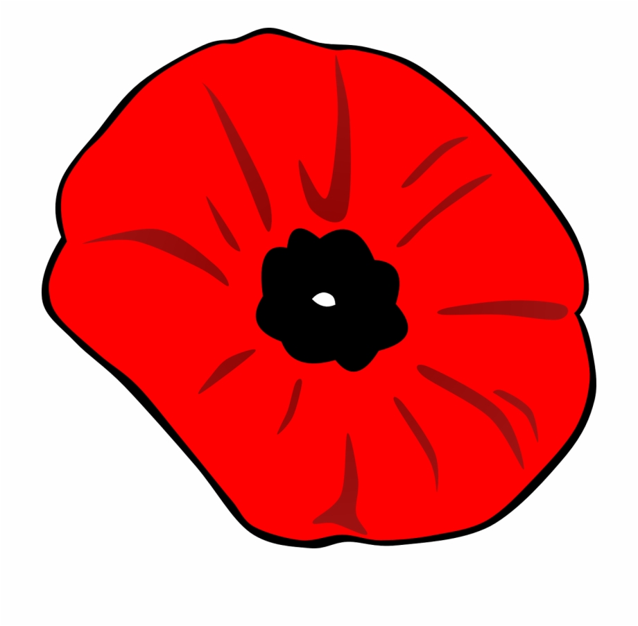 Banner Black And White Library Poppy Clipart Remembrance