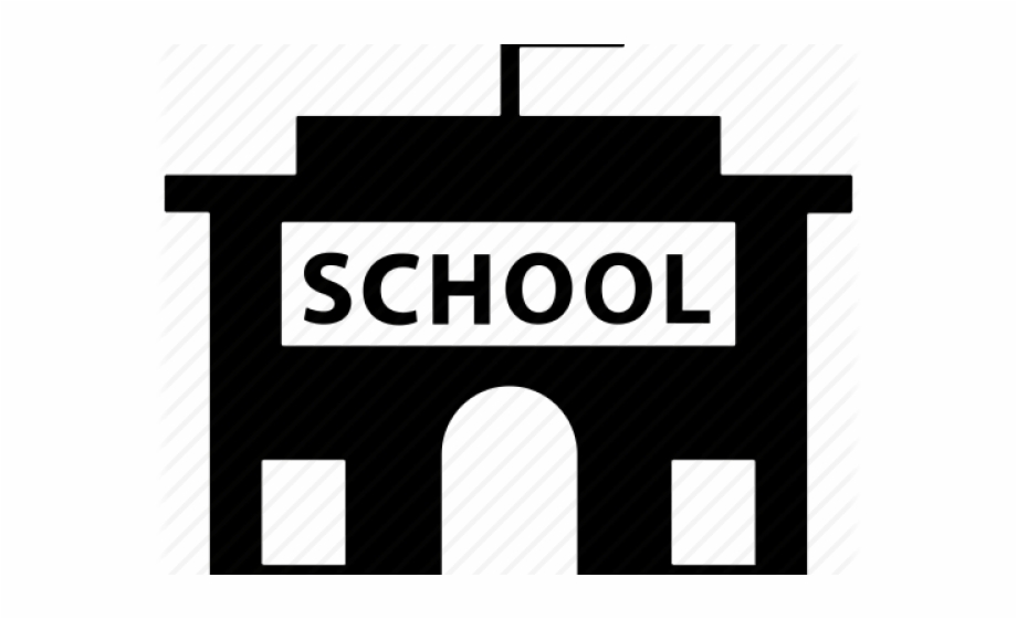 School Building Icon Illustration