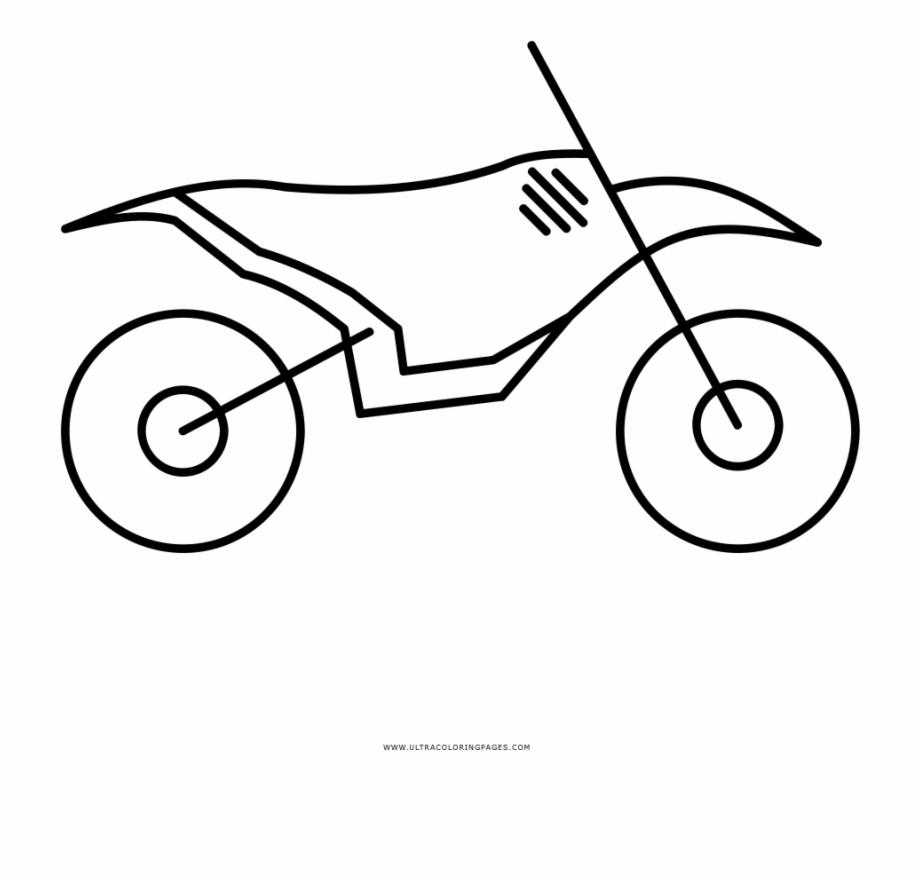Dirt Bike Coloring Page Line Art
