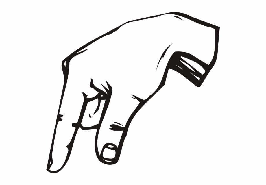 Hand Pointing Down Finger Pointing Down Vector