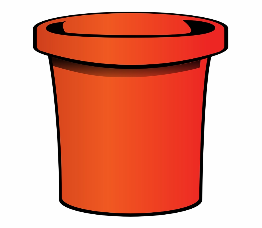Pail Bucket Orange Bucket Clip Art