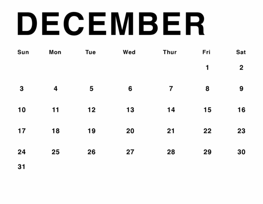 December Todays Calendar