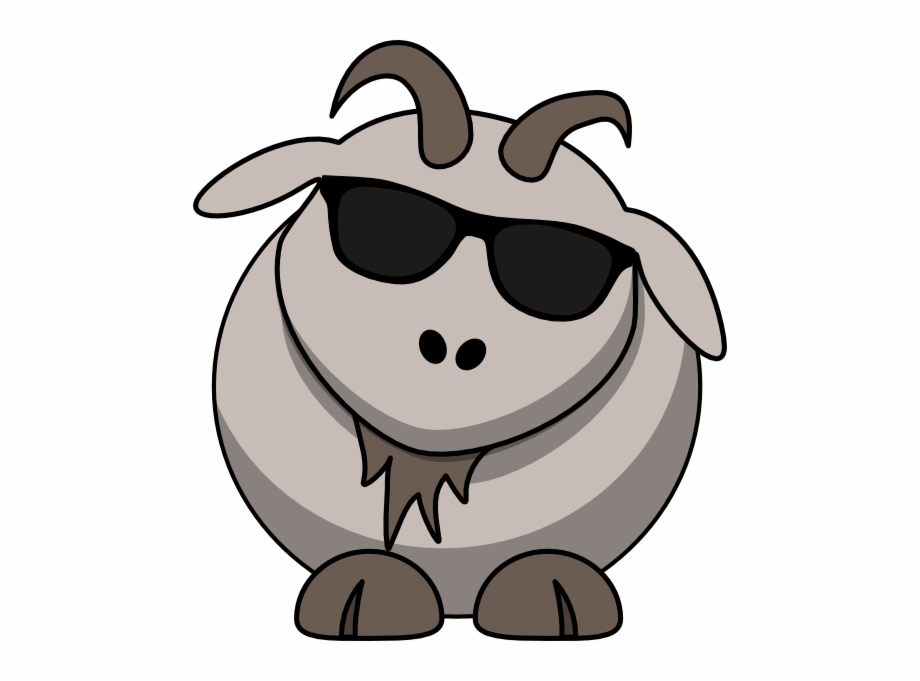 Goat With Sunglasses Clipart