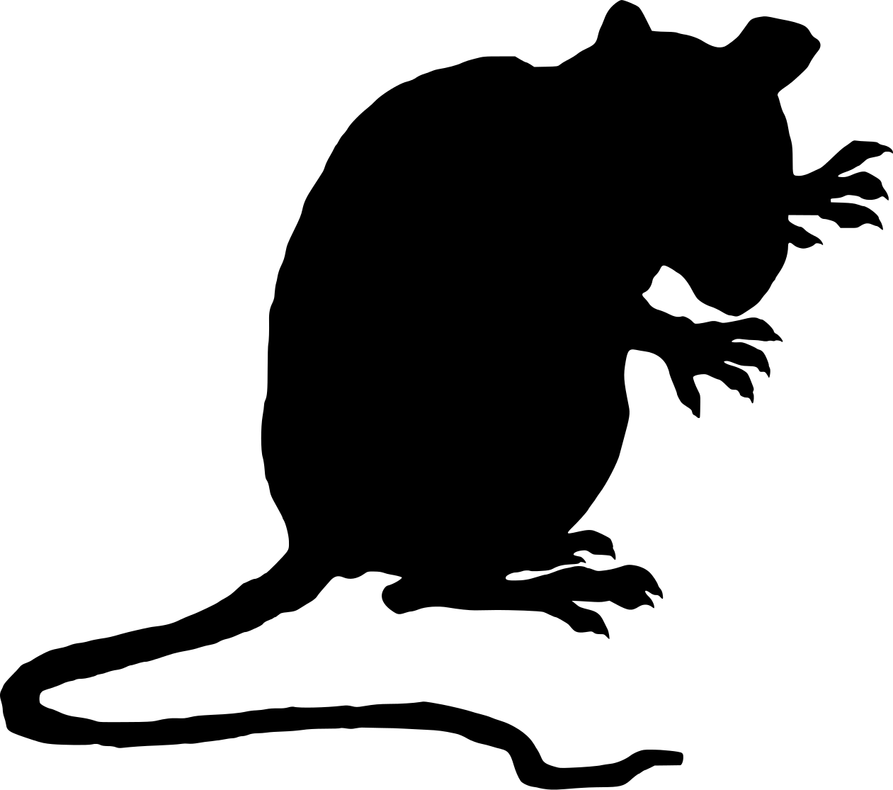 silhouette rat clipart
