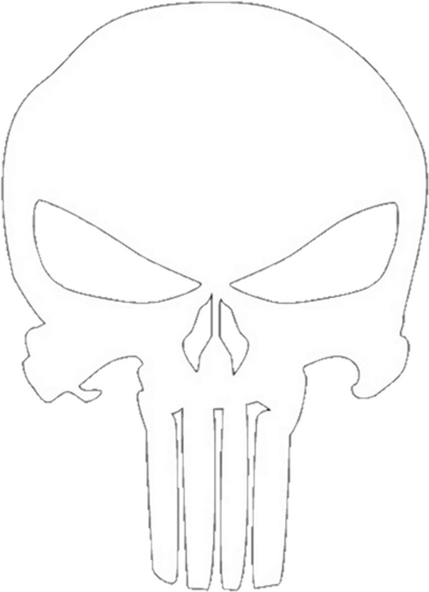 White Punisher Skull Png Png Download White Punisher Clip Art Library