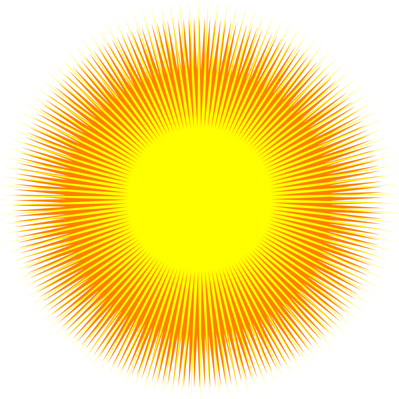 Yellow Sunburst Background Texture Overlay Sun Light Clip