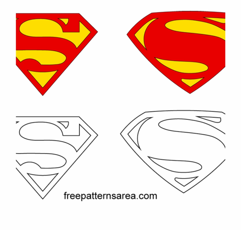 Superman Symbol Outline Superman Symbol Logo Vectors Superman